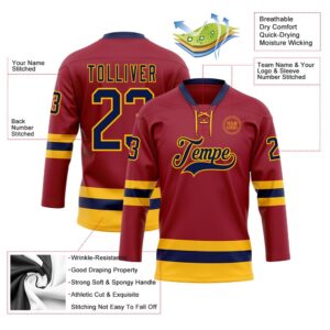 Custom Maroon Navy Gold Hockey Lace Neck Jersey New Hockey Jersey Personali Sport Team Jersey Shirt 3 kegoun.jpg