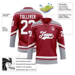 Custom Maroon White Gray Hockey Lace Neck Jersey New Hockey Jersey Personali Sport Team Jersey Shirt 3 jxcb57.jpg