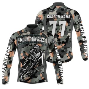 Custom Mens Cycling Jersey Grey Camo Anti&hellip;