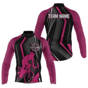 Custom Mens Team Road Cycling Jersey Pink&hellip;