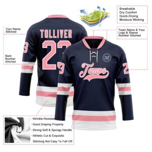 Custom Navy Medium Pink White Hockey Lace Neck Jersey New Hockey Jersey Personali Sport Team Jersey Shirt 3 rdjizq.jpg