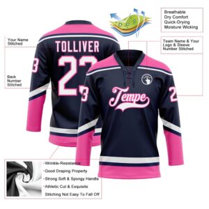 Custom Navy White Pink Hockey Lace Neck Jersey New Hockey Jersey Personali Sport Team Jersey Shirt 3 pvaepj.jpg