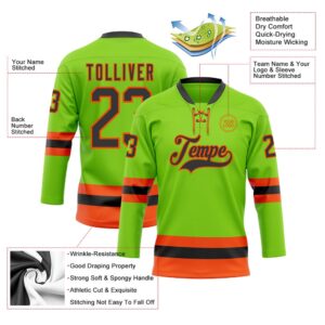 Custom Neon Green Black Orange Hockey Lace Neck Jersey New Hockey Jersey Personali Sport Team Jersey Shirt 3 qqhoth.jpg