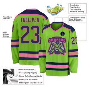 Custom Neon Green Navy Pink Hockey Jersey New Hockey Jersey Personali Sport Team Jersey Shirt 3 x4zzvi.jpg