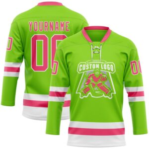 Custom Neon Green Neon Pink White Hockey Lace Neck Jersey New Hockey Jersey Personali Sport Team Jersey Shirt 2 wdd46j.jpg
