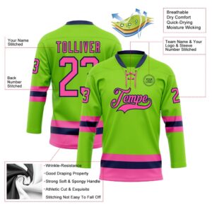 Custom Neon Green Pink Navy Hockey Lace Neck Jersey New Hockey Jersey Personali Sport Team Jersey Shirt 3 xonc6l.jpg