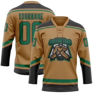 Custom Old Gold Kelly Green Black Hockey Lace Neck Jersey New Hockey Jersey Personali Sport Team Jersey Shirt 2 t3n4s6.jpg