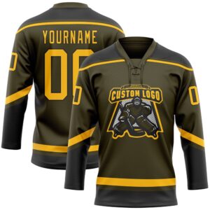 Custom Olive Gold Black Salute To Service Hockey Lace Neck Jersey New Hockey Jersey Personali Sport Team Jersey Shirt 2 zwccfy.jpg