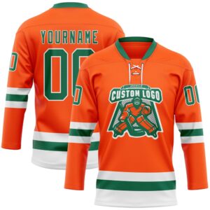 Custom Orange Kelly Green White Hockey Lace Neck Jersey New Hockey Jersey Personali Sport Team Jersey Shirt 2 czenvr.jpg