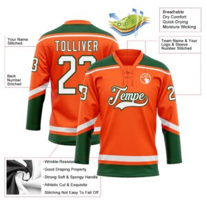Custom Orange White Green Hockey Lace Neck Jersey New Hockey Jersey Personali Sport Team Jersey Shirt 3 jtzbj3.jpg