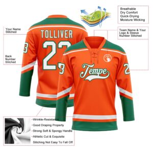 Custom Orange White Kelly Green Hockey Lace Neck Jersey New Hockey Jersey Personali Sport Team Jersey Shirt 3 xnql2y.jpg