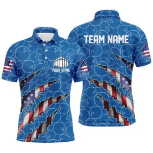 Custom Patriotic Bowling Shirts For Men, American&hellip;