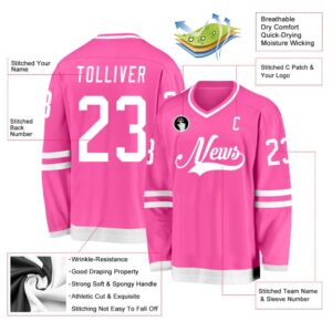 Custom Pink White Hockey Jersey New Hockey Jersey Personali Sport Team Jersey Shirt 2 uk1zkh.jpg