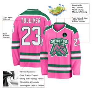 Custom Pink White Kelly Green Hockey Jersey New Hockey Jersey Personali Sport Team Jersey Shirt 3 gfs2yq.jpg