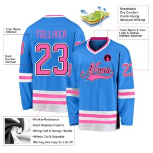 Custom Powder Blue Pink Black Hockey Jersey New Hockey Jersey Personali Sport Team Jersey Shirt 2 cob8dd.jpg