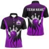 Custom Purple Flame Skull Bowling Shirts For Men, Bowling Team Long Sleeve Bowling Shirts, Personalized Bowling Team Shirt Custom Purple Flame Skull Bowling Shirts For Men, Bowling Team Long Sleeve Bowling Shirts, Personalized Bowling Team Shirt