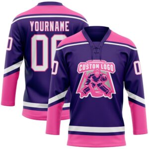 Custom Purple White Pink Hockey Lace Neck Jersey New Hockey Jersey Personali Sport Team Jersey Shirt 2 wqakhc.jpg