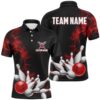 Custom Red Strike Bowling Shirts Men Polo Red Camo Bowling Team Polo Shirt Bowling League, Personalized Bowling Team Shirt Custom Red Strike Bowling Shirts Men Polo Red Camo Bowling Team Polo Shirt Bowling League, Personalized Bowling Team Shirt