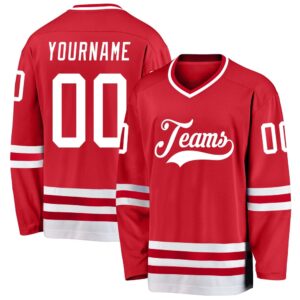 Custom Red White Hockey Jersey, New Hockey&hellip;