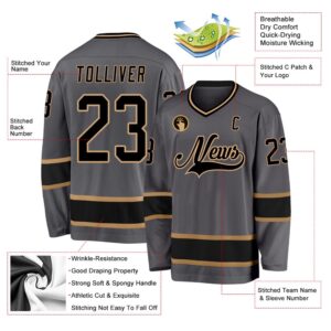 Custom Steel Gray Black Old Gold Hockey Jersey New Hockey Jersey Personali Sport Team Jersey Shirt 2 y3smhq.jpg