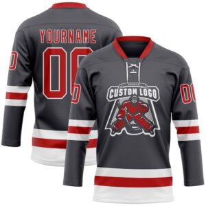 Custom Steel Gray Red White Hockey Lace Neck Jersey New Hockey Jersey Personali Sport Team Jersey Shirt 2 r8jxw2.jpg