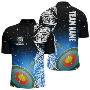 Custom Target Archery Blue Galaxy Men Jersey&hellip;