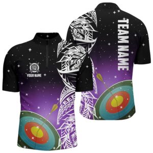 Custom Target Archery Purple Galaxy Men Jersey&hellip;