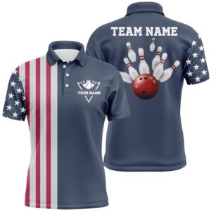 Custom Vintage Bowling Polo Shirts For Men&hellip;