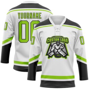 Custom White Neon Green Black Hockey Lace Neck Jersey New Hockey Jersey Personali Sport Team Jersey Shirt 2 keodxc.jpg
