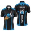 Customize Bowling Shirts For Men Flame Bowling Ball And Pins Team Shirt, Bowling Polo Shirt, Personalized Bowling Team Shirt