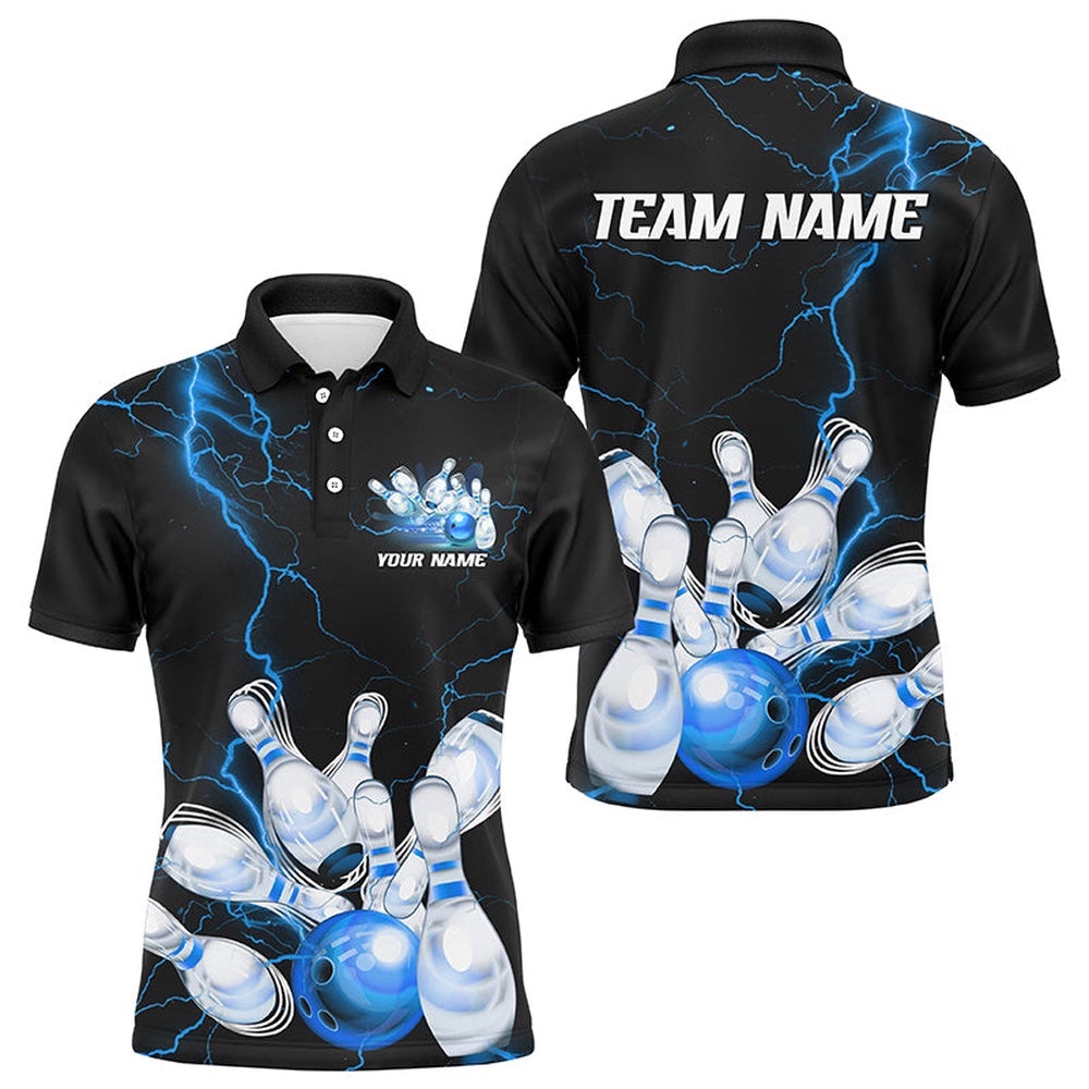 Customize Multicolor Thunder Lightning Bowling Shirts For Men And Women, Strike Bowling Team Polo Shirt, Personalized Bowling Team Shirt Customize Multicolor Thunder Lightning Bowling Shirts For Men And Women, Strike Bowling Team Polo Shirt, Personalized Bowling Team Shirt