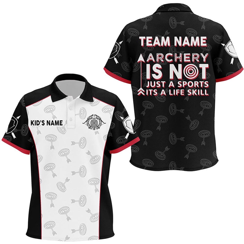 Customized Archery Is Not Just A Sports Its A Life Skill Archery Polo Shirts, Custom Archery Team Polo Shirt