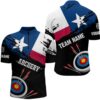 Customized Grunge Texas Archery Men Jersey Shirts, Best Patriotic Texas Flag Shirts, Custom Archery Team Shirt