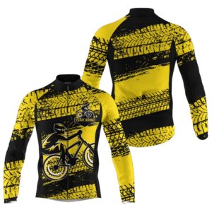Customized Men Cycling Team Jersey Yellow Biking&hellip;