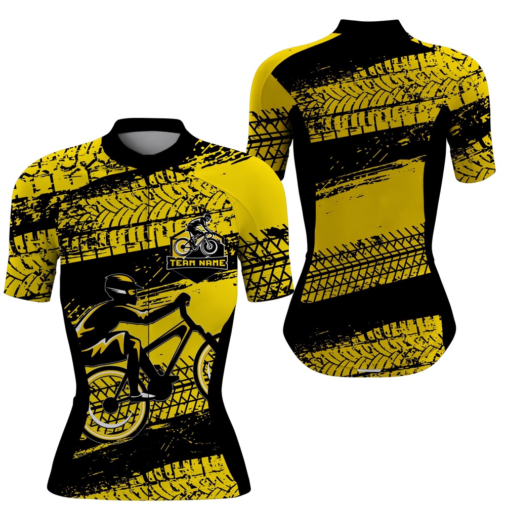 Customized Women Cycling Team Jersey Yellow Biking Athletes Gear Anti Uv Road Racing Cycle Shirt, Custom Mono Cycling Jersey Customized Women Cycling Team Jersey Yellow Biking Athletes Gear Anti Uv Road Racing Cycle Shirt, Custom Mono Cycling Jersey