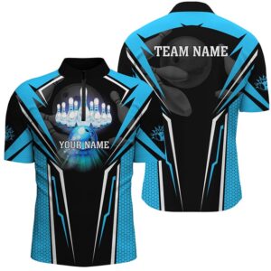 Cyan Blue Bowling Jersey For Men, Strike&hellip;