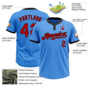 Electric Blue Black Pinstripe Red Two Button Unisex Softball Jersey Custom Team Softball Jersey 3 al7sge.jpg