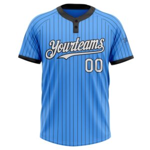 Electric Blue Black Pinstripe White Two Button Unisex Softball Jersey Custom Team Softball Jersey 2 l9ati8.jpg