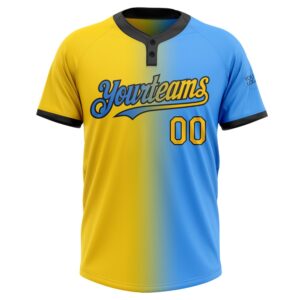 Electric Blue Yellow Black Gradient Fashion Two Button Unisex Softball Jersey Custom Team Softball Jersey 2 fmnpip.jpg