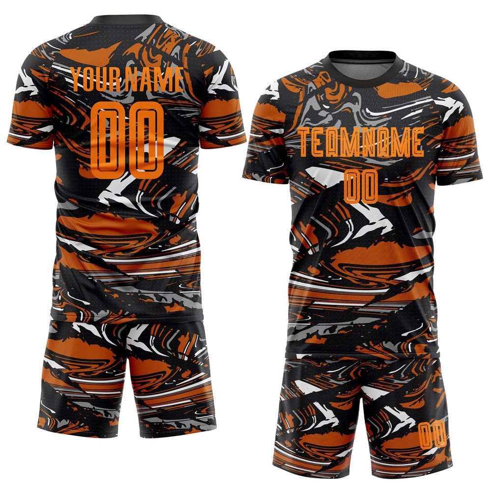 Figure Bay Orange Texas Orange Sublimation Soccer Uniform Jersey, Custom Team Soccer Jersey Shirt
