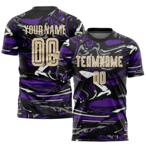 Figure City Cream Purple Sublimation Soccer Uniform&hellip;