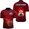 Flame Bowling Ball Pattern Bowling Shirts For Men And Women, Bowling Team Jersey Red, Custom Bowling Team Jersey Shirt Flame Bowling Ball Pattern Bowling Shirts For Men And Women, Bowling Team Jersey Red, Custom Bowling Team Jersey Shirt