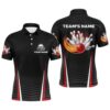 Flame Bowling Shirts For Men And Wmen, Multicolor Team Bowling Polo Shirt Bowling Outfit, Personalized Bowling Team Shirt