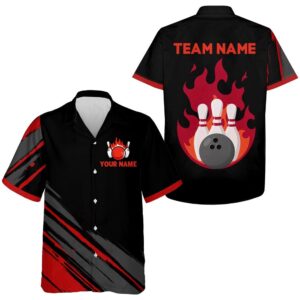 Flame Bowling Shirt For Men & Women,&hellip;