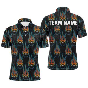 Flame Polo Bowling Shirt, Men Short Sleeves&hellip;