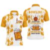 Flame Skull Men Bowling Polo Shirts Skull Bowling Team Polo Shirt Halloween Outfits, Personalized Bowling Team Shirt