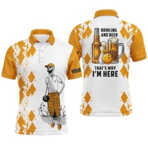 Funny Bowling Beer Skull Bowling Shirts For&hellip;
