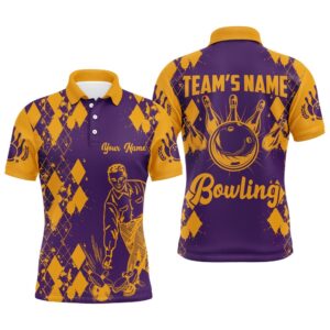 Funny Bowling Polo Shirt For Men Bowling&hellip;