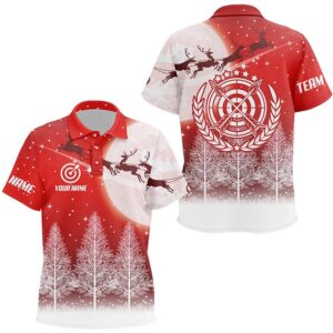 Funny Christmas Pine Trees Archery Polo Shirts&hellip;
