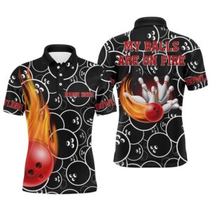 Funny Flame Men Polo Bowling Shirt, My&hellip;